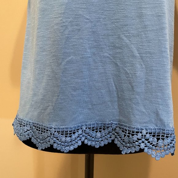 Xhilaration Womens Laces Trimmed Open Back Sht Sl Top sz XL - Picture 5 of 6